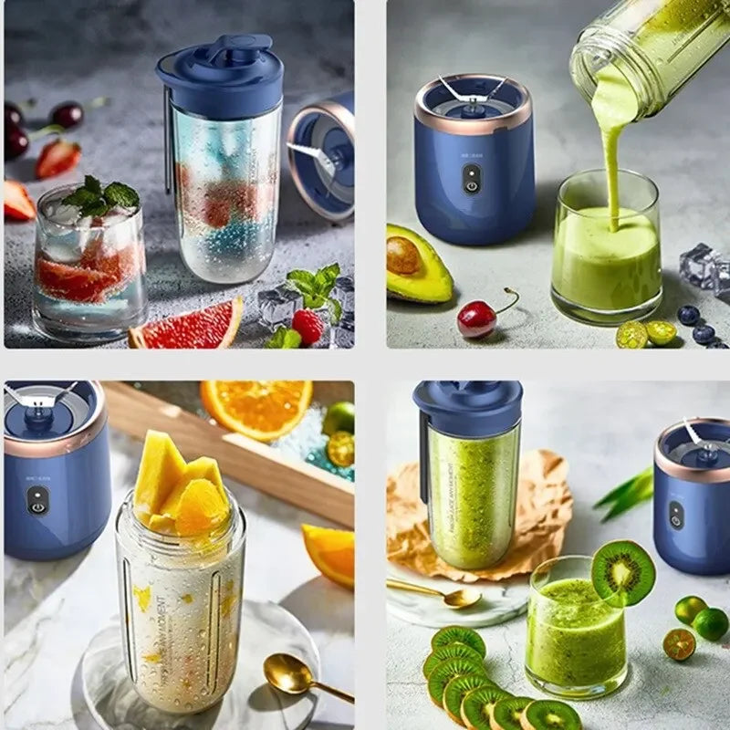 6 Blades Electric Juicer Cup for Travel Portable Juicer Mixer Usb Fresh Fruit Juice Personal Blender Portable Blender Smoothie