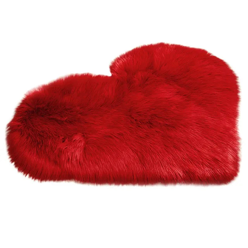 Artificial Wool Sheepskin Rugs Faux Fur Mat Love Heart Rugs Shaggy Carpet Fluffy Mats NO Lint Carpet for Living Room Hot Sale